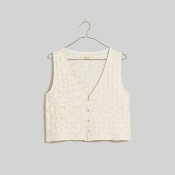 Madewell Tops - Madewell Basket weave Knit Vest New With Tags